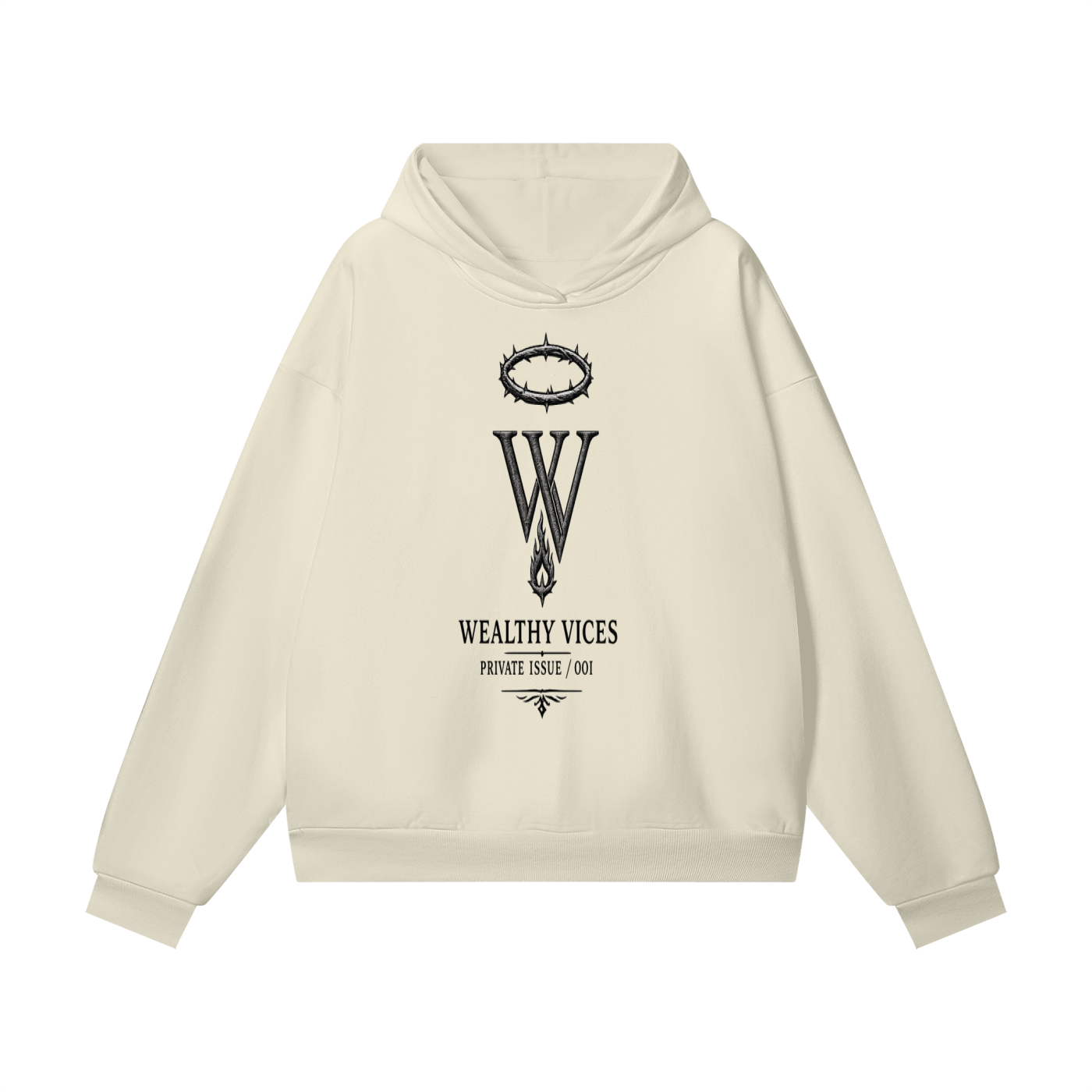 WEALTHY VICES PRIVATE ISSUE / 001 HEAVYWEIGHT HIDDEN POCKET HOODIE