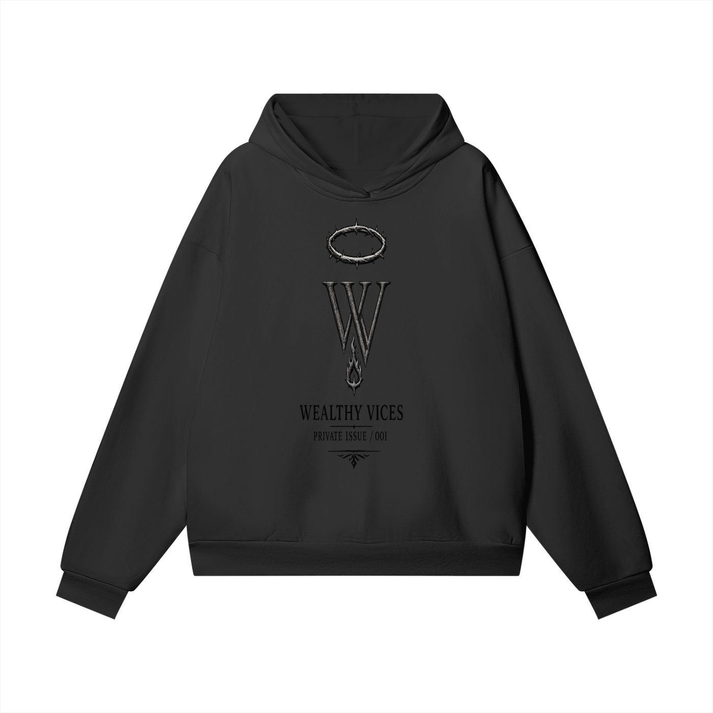 WEALTHY VICES PRIVATE ISSUE / 001 HEAVYWEIGHT HIDDEN POCKET HOODIE