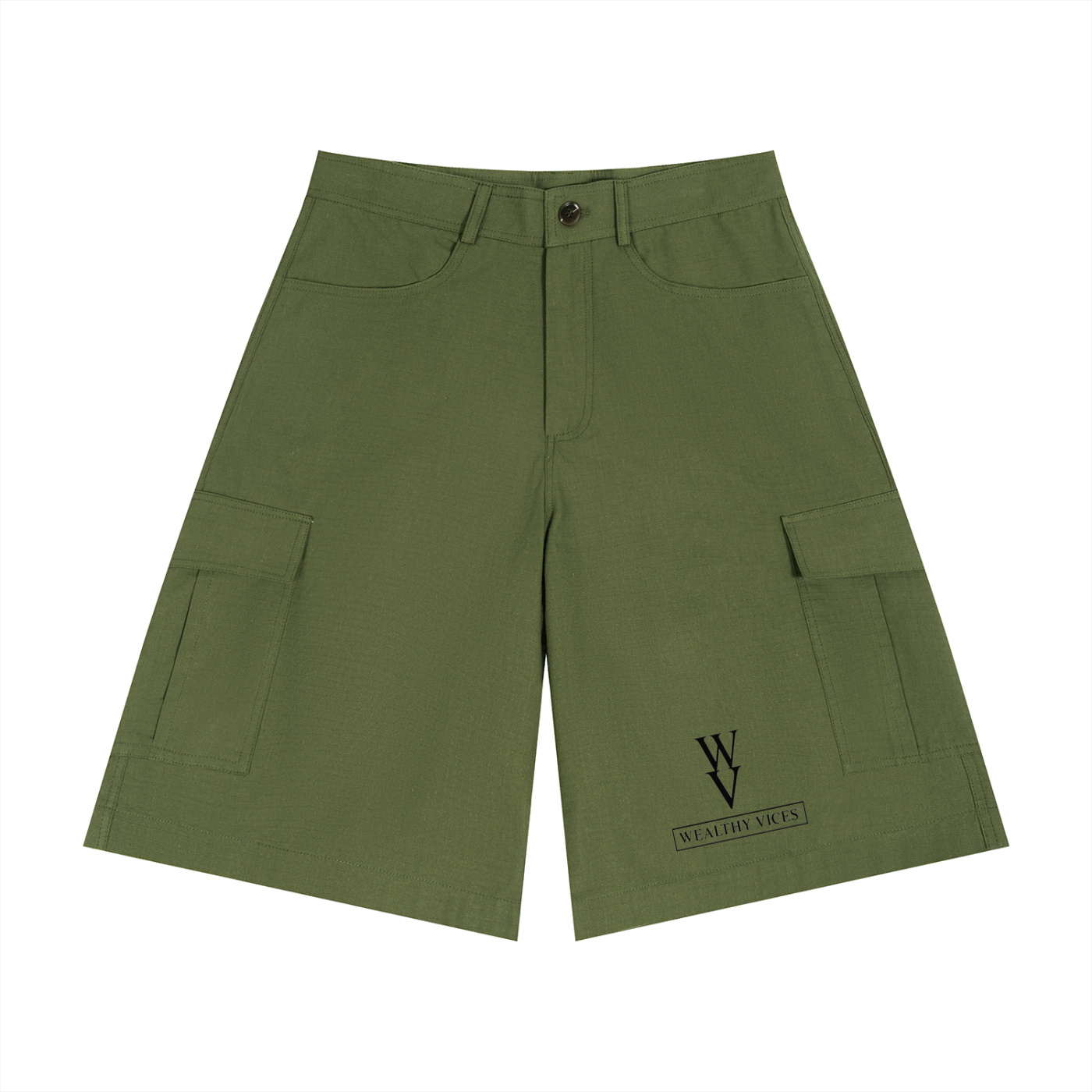 WEALTHY VICES WOVEN UTILITY CARGO SHORTS