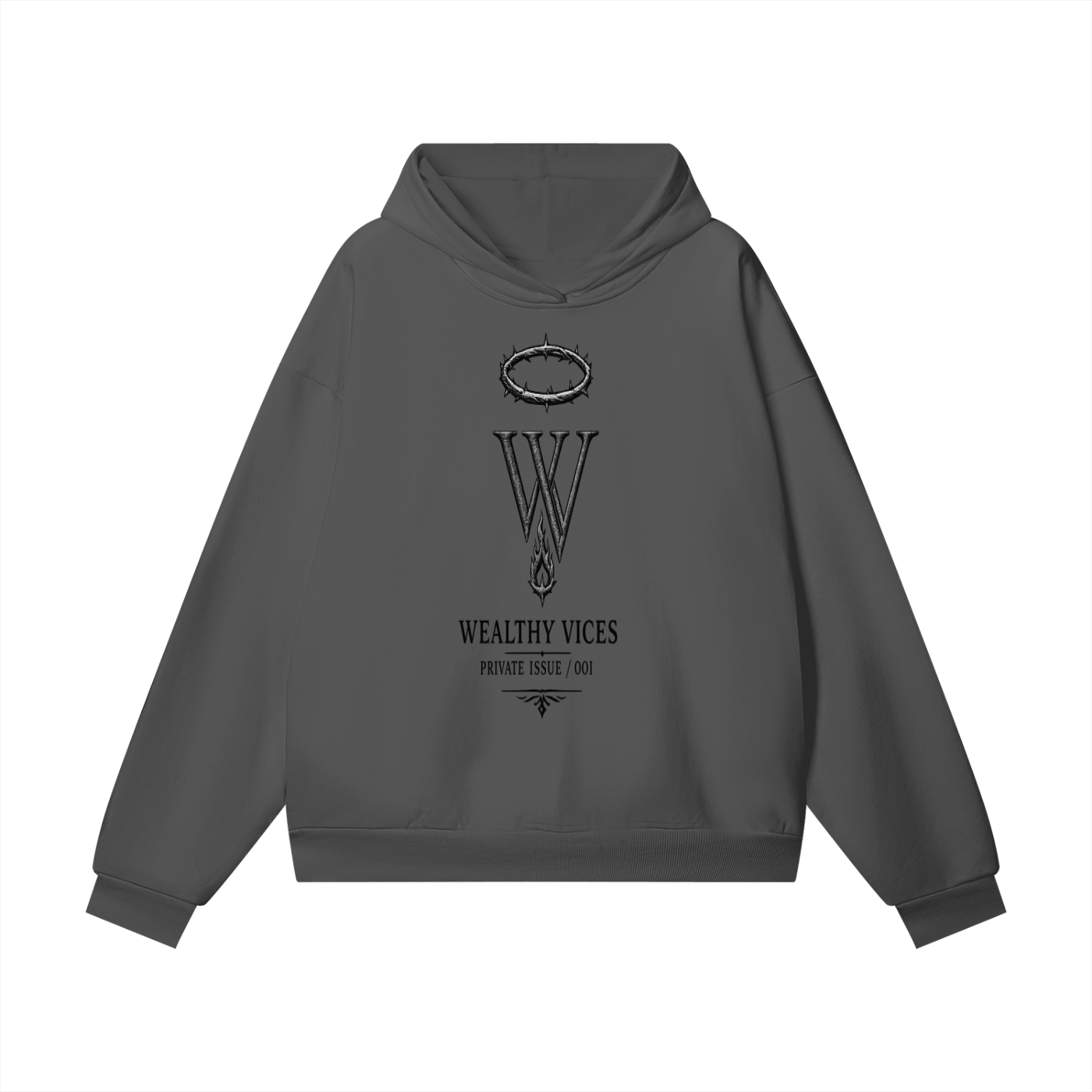 WEALTHY VICES PRIVATE ISSUE / 001 HEAVYWEIGHT HIDDEN POCKET HOODIE