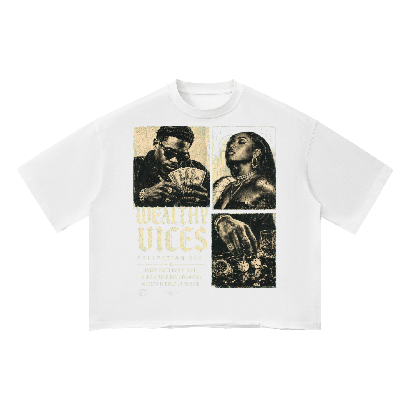 WEALTHY VICES "STANDARDS" WASHED BOXY TEE