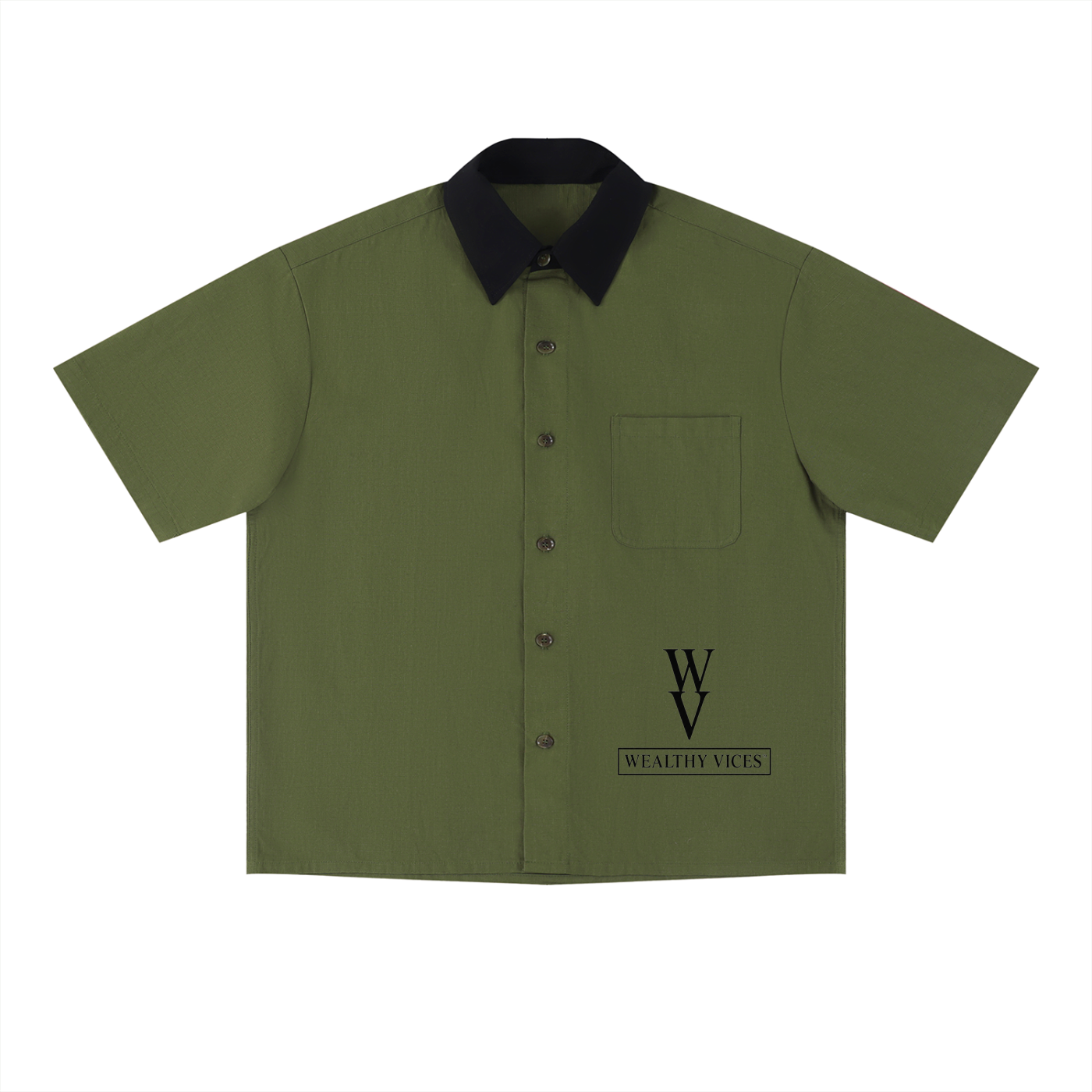 WEALTHY VICES COLOR BLOCK UTILITY SHIRT