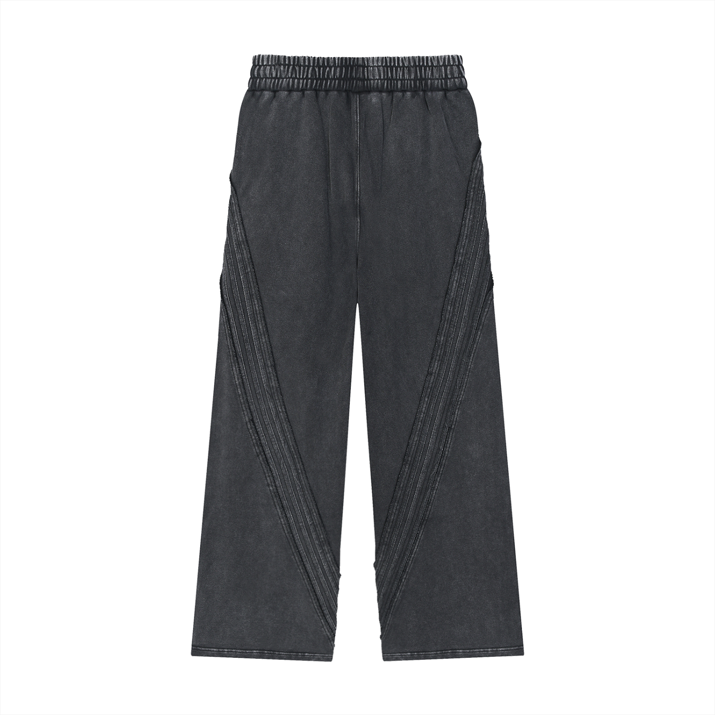 WEALTHY VICES SNOW WASHED TAPE RAW EDGE HEAVYWEIGHT SWEATPANTS