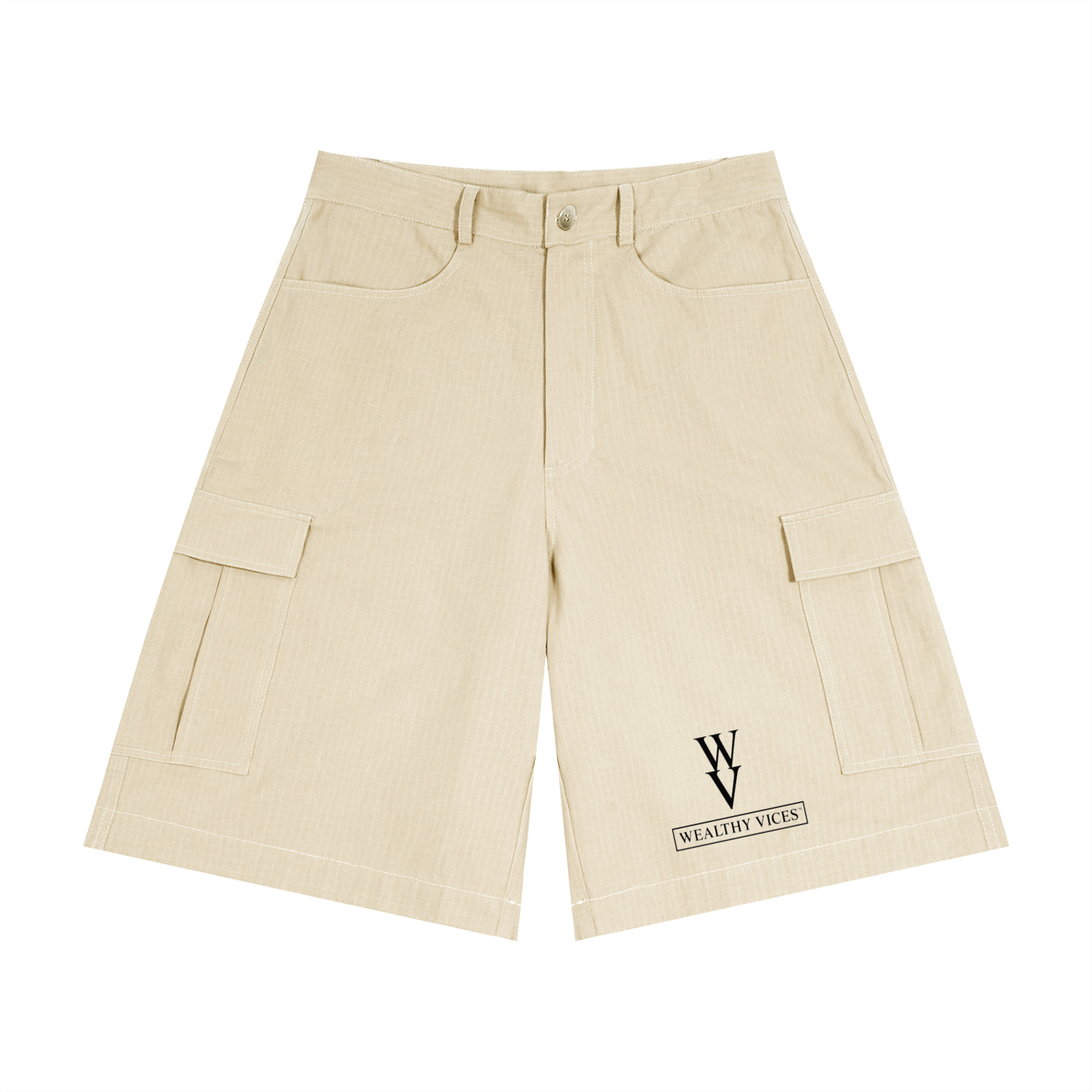 WEALTHY VICES WOVEN UTILITY CARGO SHORTS