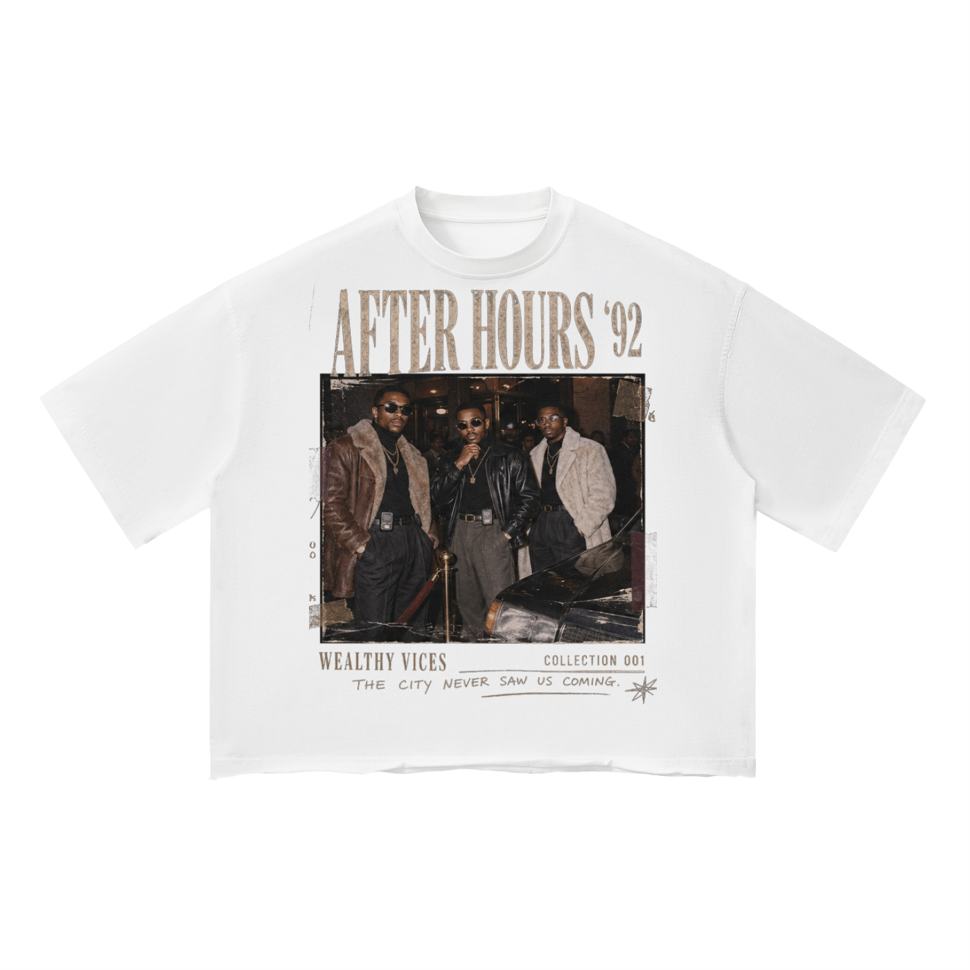WEALTHY VICES "AFTER HOURS 92" VINTAGE WASH BOXY TEE